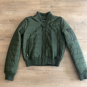 Army green bomber jacket